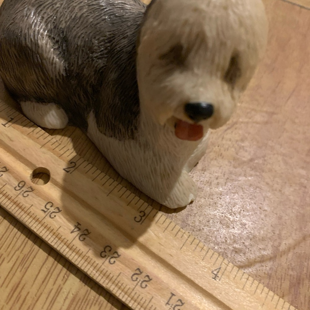 Small adorable 1980 vintage shaggy dog figurine.